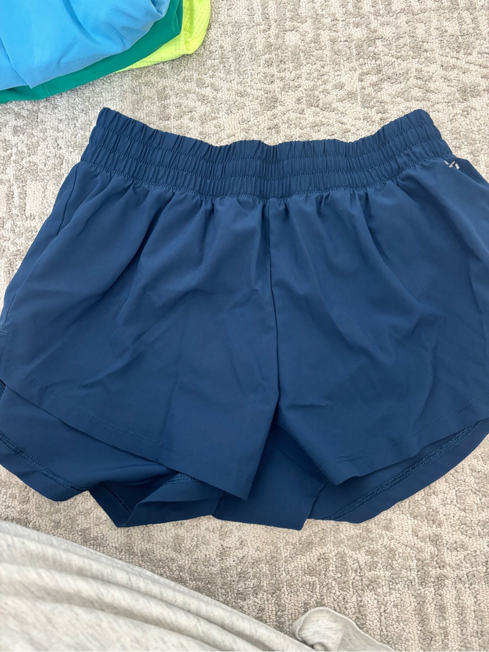 DSG Navy Athletic Elastic-Waist Running Shorts